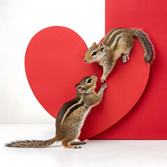 Chipmunks in love