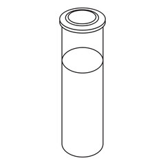 Single Test Tube line icon 