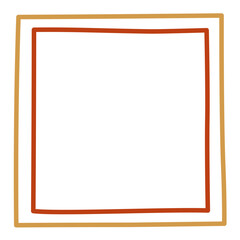 Obraz premium Square Frame in Hand Drawn Style for Branding Layouts