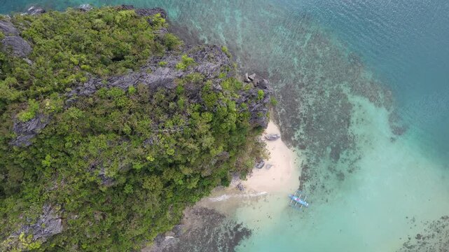 The aerial view of Bukal Island in the Philippines