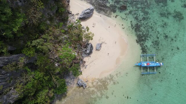 The aerial view of Bukal Island in the Philippines