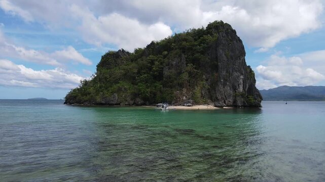 The aerial view of Bukal Island in the Philippines