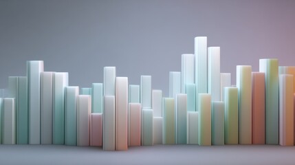 Colorful abstract bars arranged in varying heights showcasing a modern design aesthetic suitable for corporate and creative projects