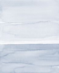 Blue Sky and Clouds Horizon Vertical Abstract Watercolor Landscape Hand Painted