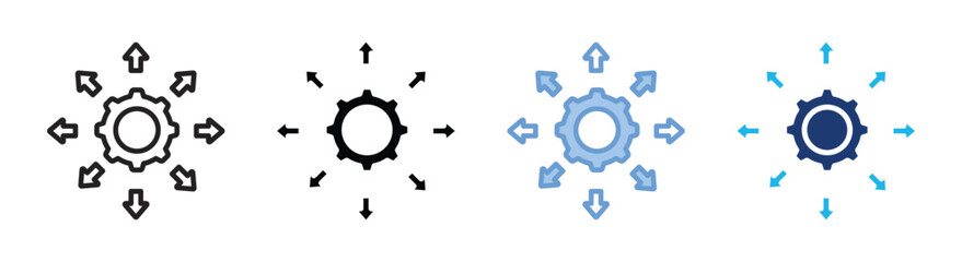 Expansion icon set multiple style collection