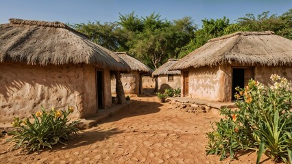 Hut house in Indian village