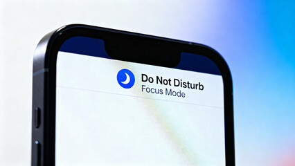 Smartphone Screen Displaying Do Not Disturb Mode with Calm Background Colors