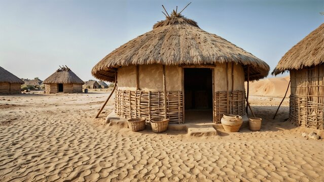 Hut house in Indian village