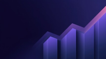 Abstract design with geometric shapes and vibrant purple hues representing growth and progress in a visually striking manner for modern backgrounds and presentations