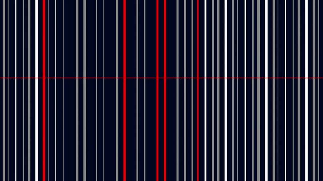 Abstract Vertical Lines Pattern with Red Accent and Horizontal Glow.