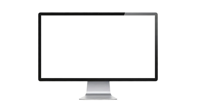 blank monitor isolated on transparent bg