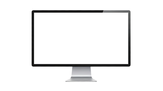 blank monitor isolated on transparent bg - Powered by Adobe