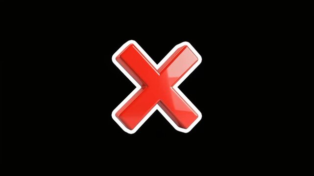 Cross out mistakes or signal "no" with a creative, hand-drawn red "X" animation that adds a personal touch to any edit.
Keywords: X-mark, cross, red, hand-drawn, sketch, doodle, animation, no, stop, i