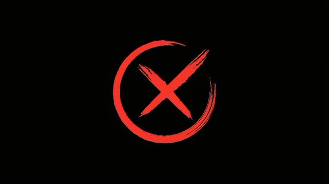 Cross out mistakes or signal "no" with a creative, hand-drawn red "X" animation that adds a personal touch to any edit.
Keywords: X-mark, cross, red, hand-drawn, sketch, doodle, animation, no, stop, i