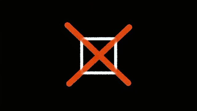 Cross out mistakes or signal "no" with a creative, hand-drawn red "X" animation that adds a personal touch to any edit.
Keywords: X-mark, cross, red, hand-drawn, sketch, doodle, animation, no, stop, i