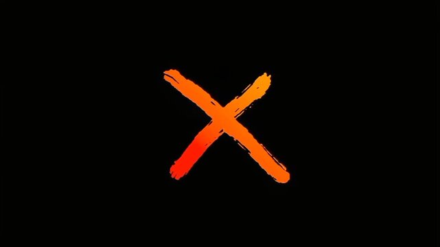Cross out mistakes or signal "no" with a creative, hand-drawn red "X" animation that adds a personal touch to any edit.
Keywords: X-mark, cross, red, hand-drawn, sketch, doodle, animation, no, stop, i