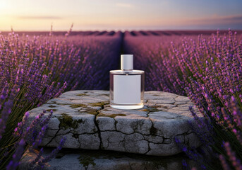 Botanical Lavender Fragrance Mockup With Calm Nature Mood.