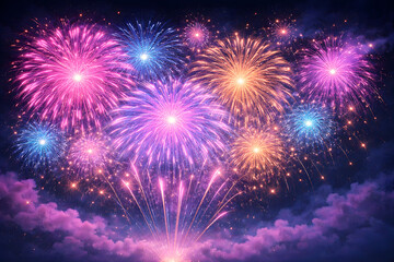 fireworks in the sky