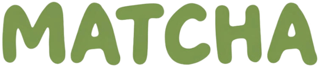 MATCHA Minimal Typography Design Element