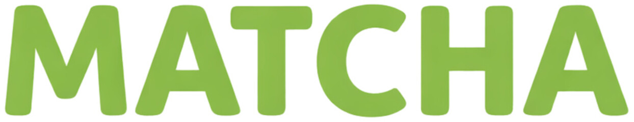 MATCHA Minimal Typography Design Element