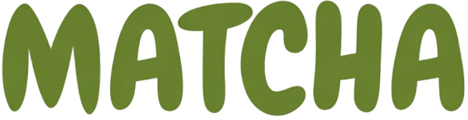 MATCHA Minimal Typography Design Element