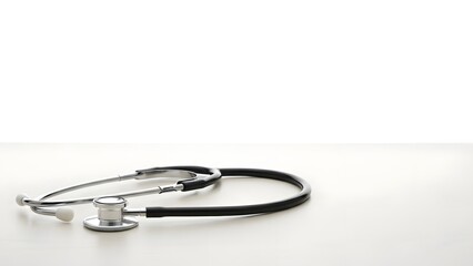 Fototapeta premium Medical stethoscope on clean white background