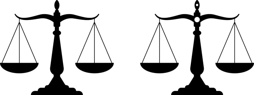 Balanced scales of justice