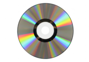 A compact disc isolated on transparent background