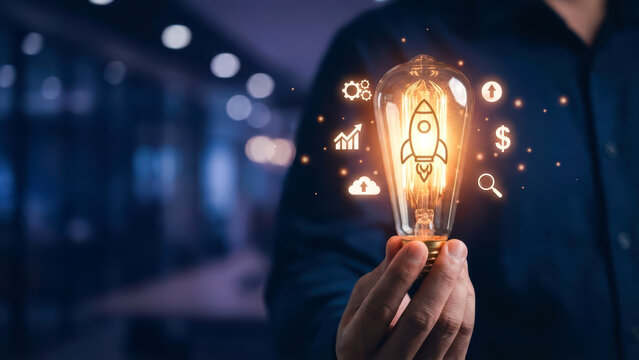Innovation Startup Idea for Business Growth - Powered by Adobe