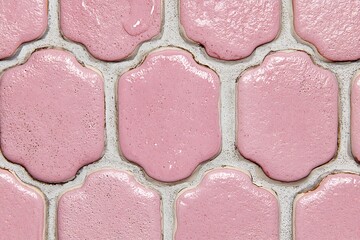 Pink Art Deco Tile Pattern Texture Stylish Background for Design Projects.