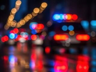 Abstract City Night Lights Bokeh