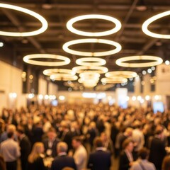 Blurred Crowd at Modern Event