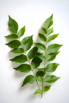 Close-Up of Aromatic Curry Leaves for Cooking | Curry leaves close up high resolution photo | Karapincha