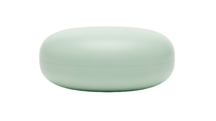 Pastel green soap dish isolated PNG, minimalist bathroom accessory for home decor and personal care on transparent background