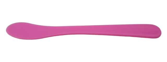 Pink Plastic Facial Mask Spatula Scoop Isolated on Transparent Background for Skincare Application