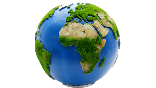 Globe earth from space isolated on transparent background - Powered by Adobe