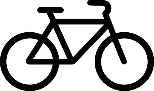 Black bicycle on white background simple bike transportation