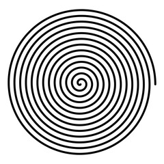 Fototapeta premium Flat spiral icon, isolated on white background, simple geometric design, minimal style, perfect for abstract, design, pattern, and digital illustration projects.