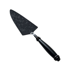 PNG of Elegant black cake server with a glossy finish, perfect for serving desserts.