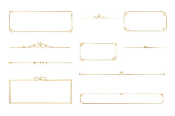 Minimal Luxury Gold Frame Set for Web Banners (16:9 / 3:1)