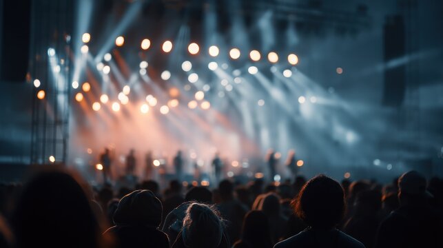 Concert crowd night