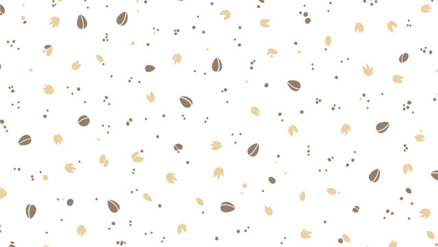 Abstract Minimalist Background with Scattered Grains and Seed Elements Vector