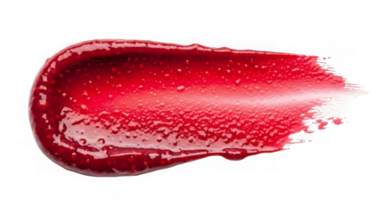 Red Raspberry Jam Smear Texture Isolated On Black