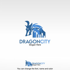 Dragon City Logo Template Design Vector