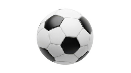 Fototapeta premium A black and white soccer ball on a white background isolated on transparent background