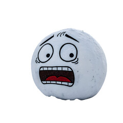 Fototapeta premium simple meme face staring forward with frozen awkward expression, slightly open mouth and stiff eyes, deadpan humor emotion, minimal cartoon outline style, white background