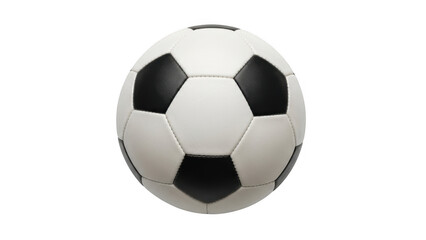 Fototapeta premium Black and white soccer ball isolated on transparent background