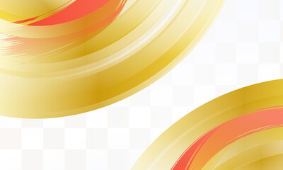 金と赤の円と市松模様