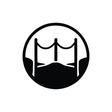 Minimalist steering wheel icon for modern automotive design