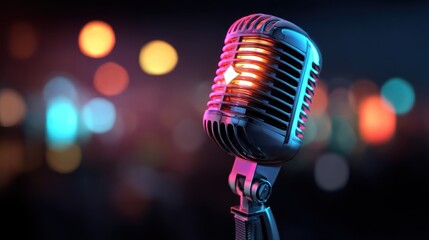 Vintage microphone lights